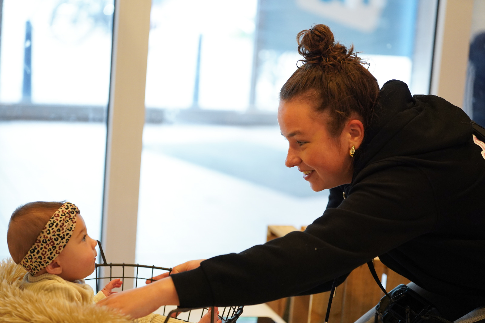 joelle en kind tijdens fotoshoot